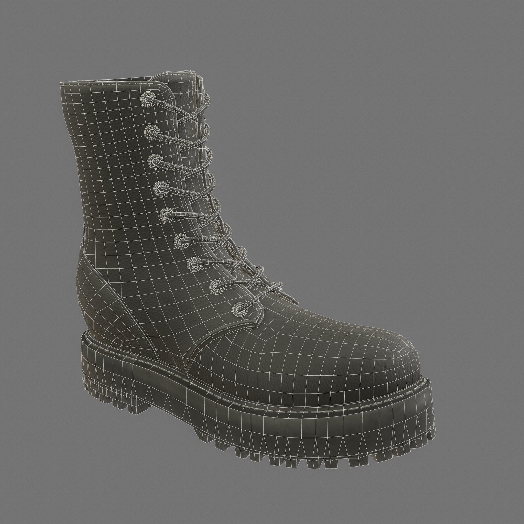 Female Boots Game Ready Low-poly 3D model_13