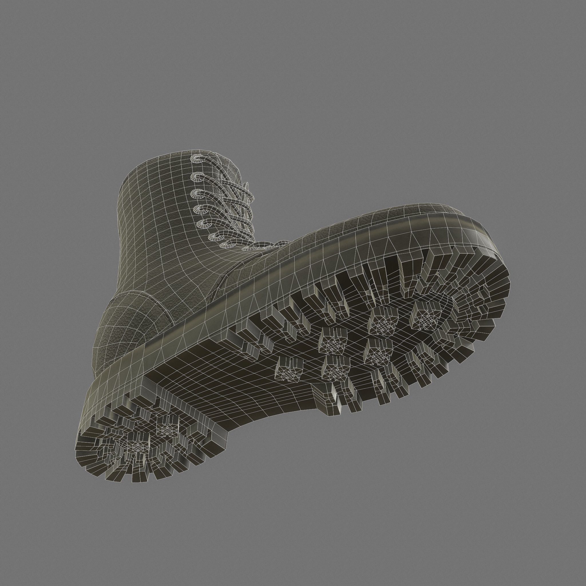 Female Boots Game Ready Low-poly 3D model_14