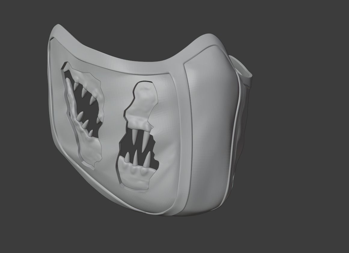 Reptile mask from Mortal Kombat 3D print model_13