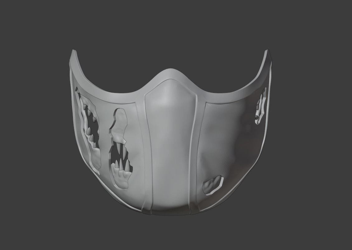 Reptile mask from Mortal Kombat 3D print model_10