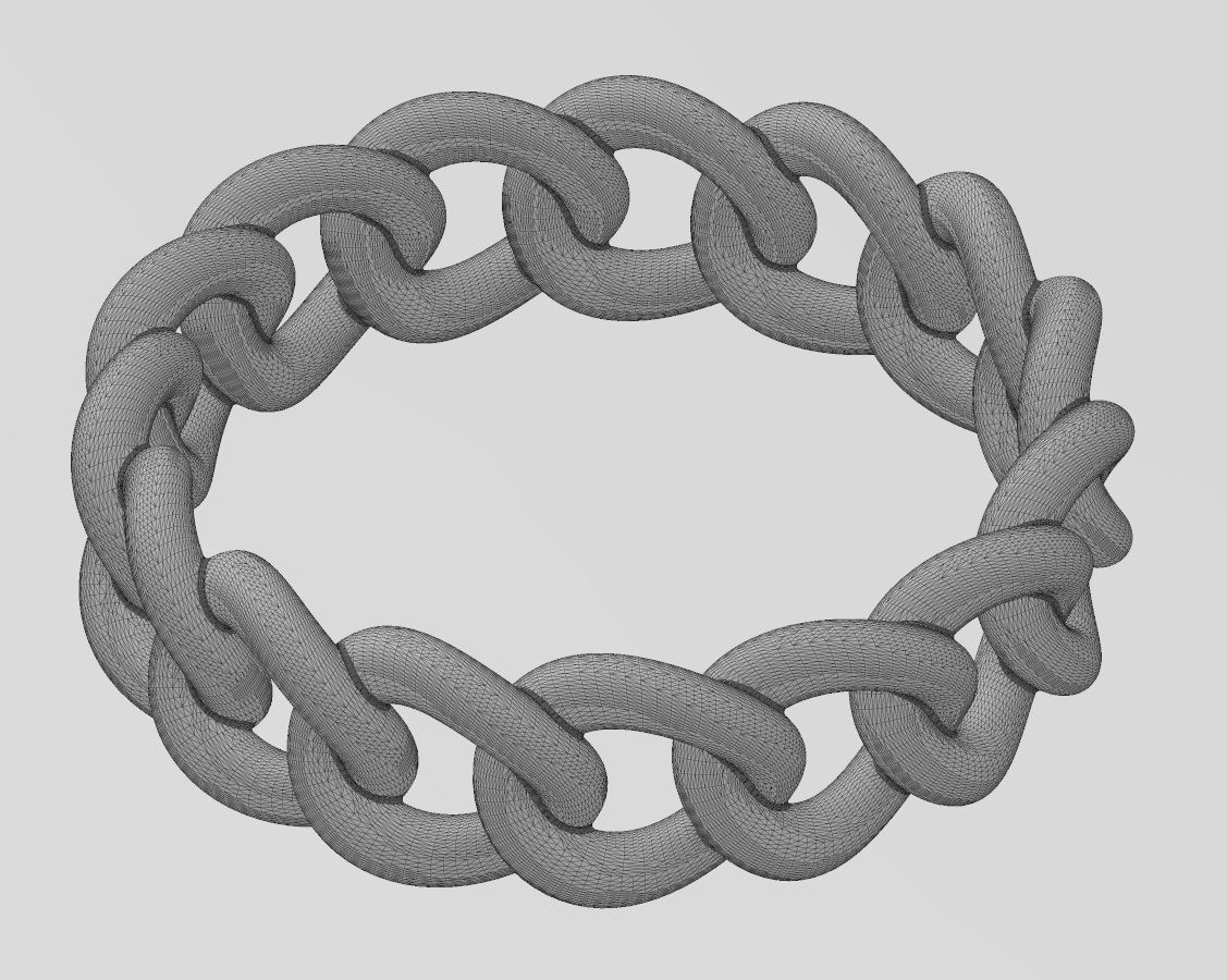  Basic chain link band US sizes 5to9 3D print model_18