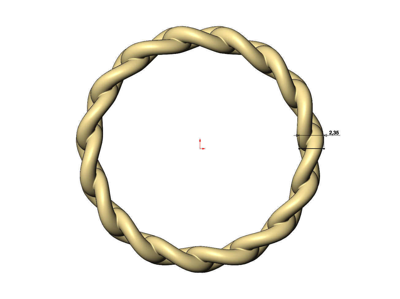  Basic chain link band US sizes 5to9 3D print model_6