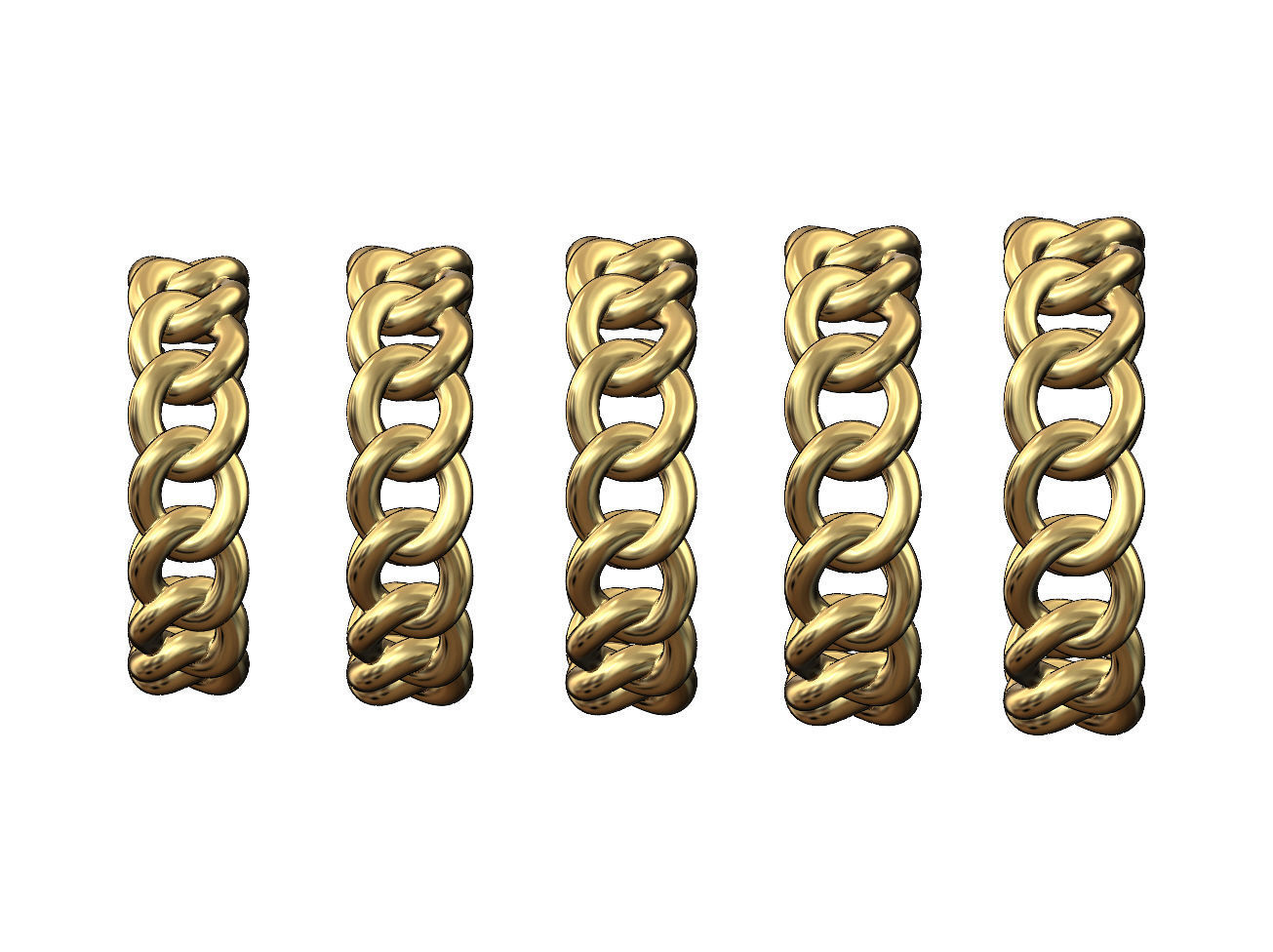  Basic chain link band US sizes 5to9 3D print model_2