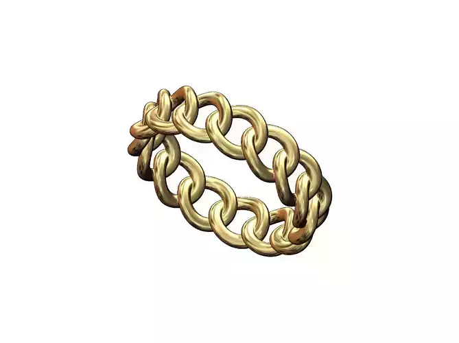  Basic chain link band US sizes 5to9 3D print model