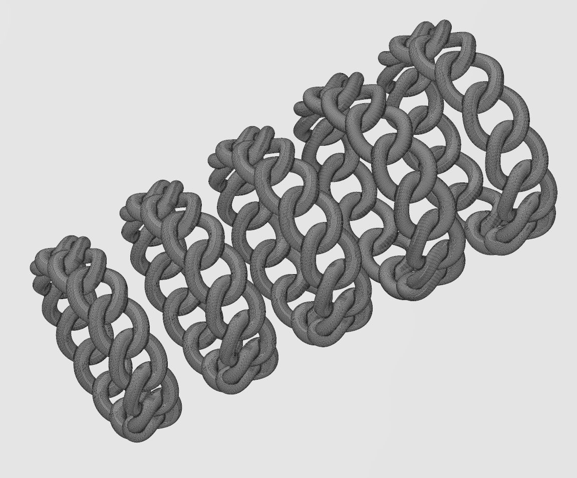  Basic chain link band US sizes 5to9 3D print model_12