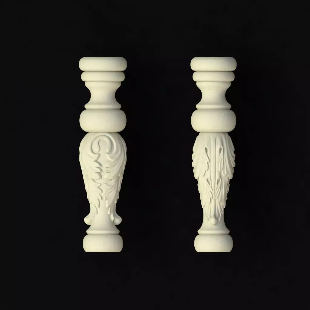 baluster door knob 3D model_0