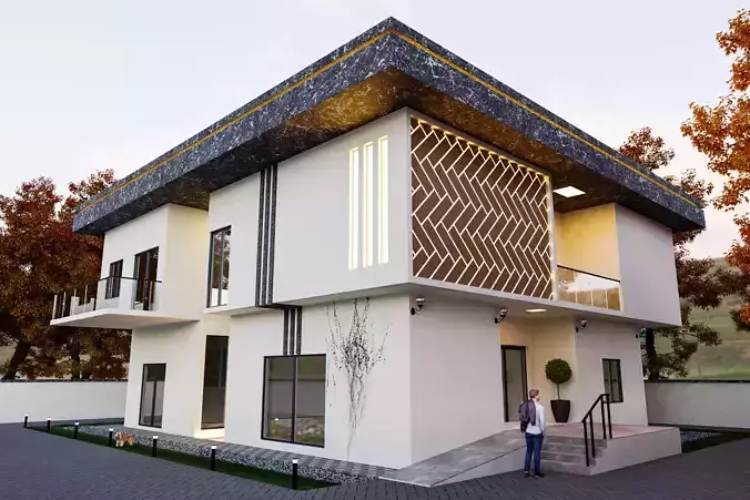 Blender Villa Scene-Autumn