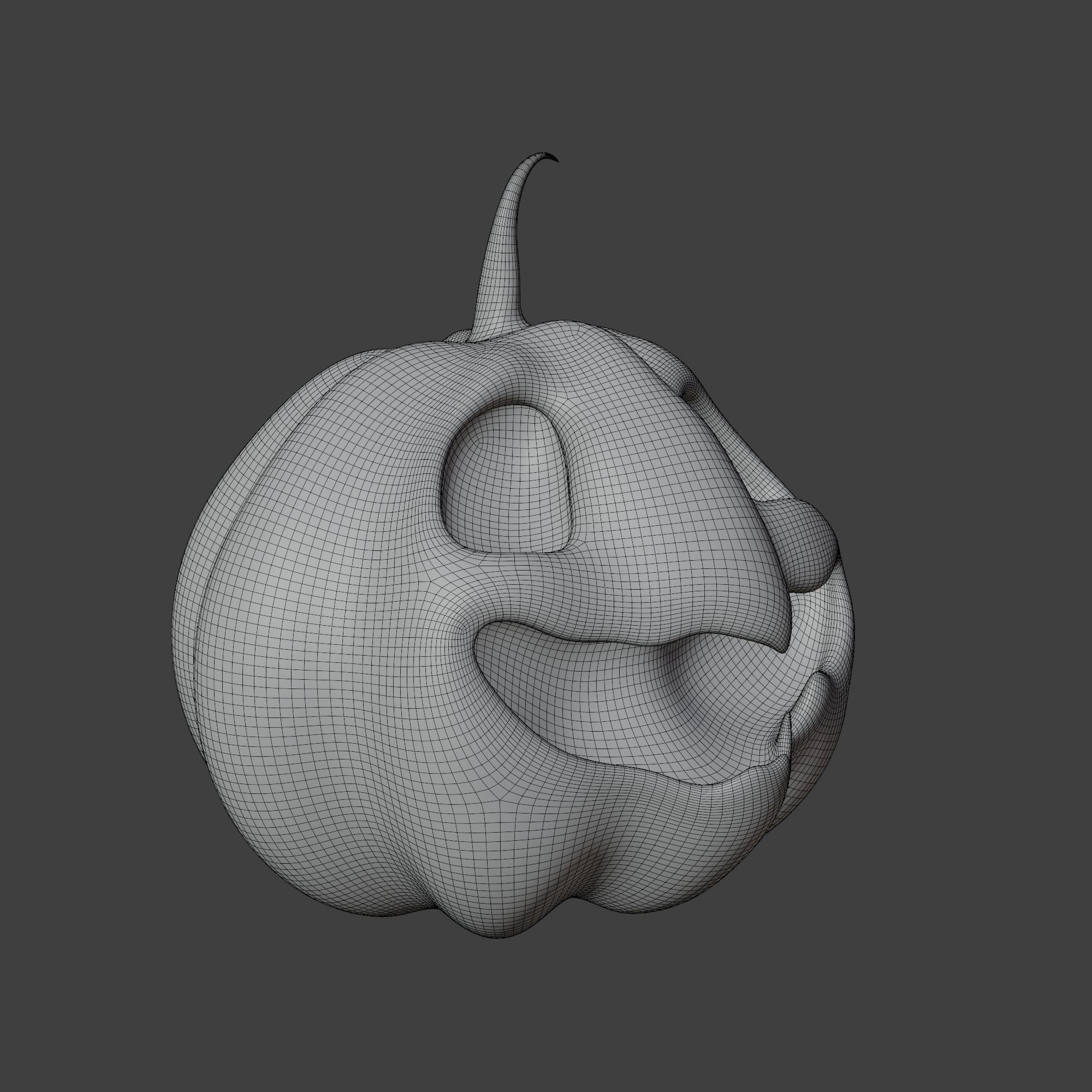 Cute and Funny Halloween Jack-o-Lantern Pumpkin 3D model_7