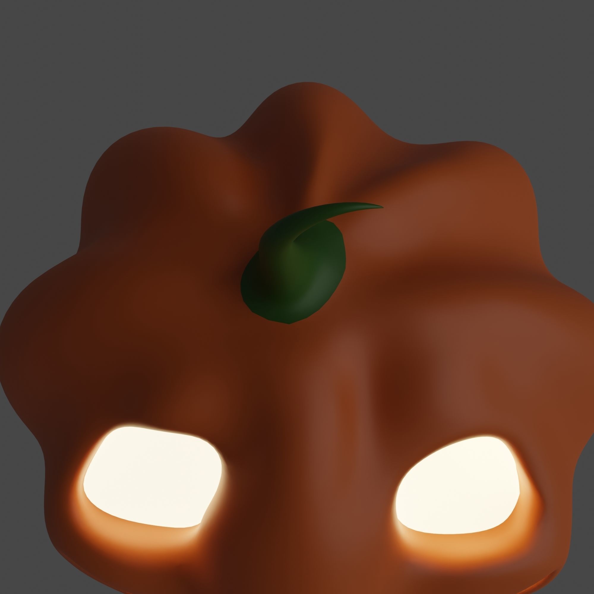 Cute and Funny Halloween Jack-o-Lantern Pumpkin 3D model_8