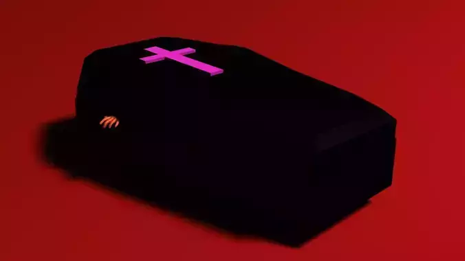 Low-poly Coffin