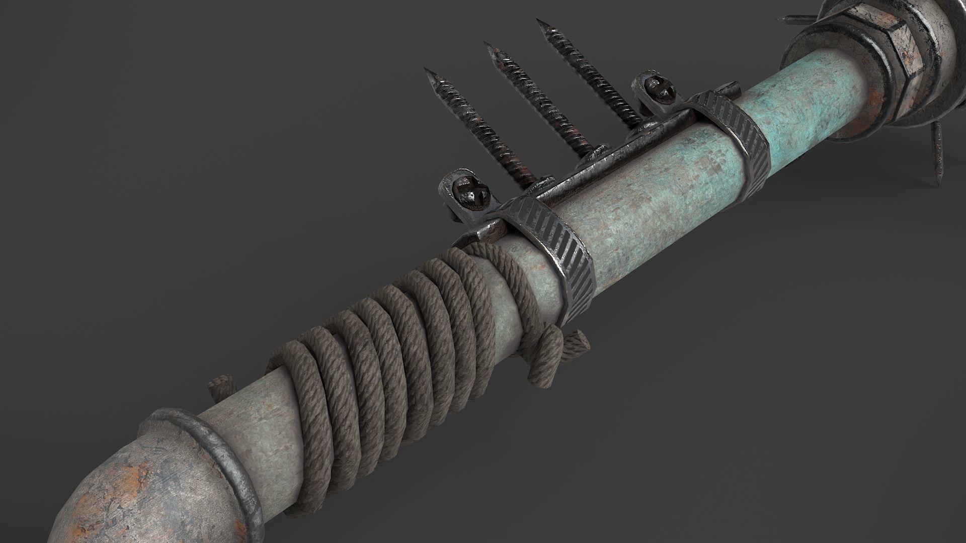 Modifiable Strike Weapon 05 Low-poly 3D model_7