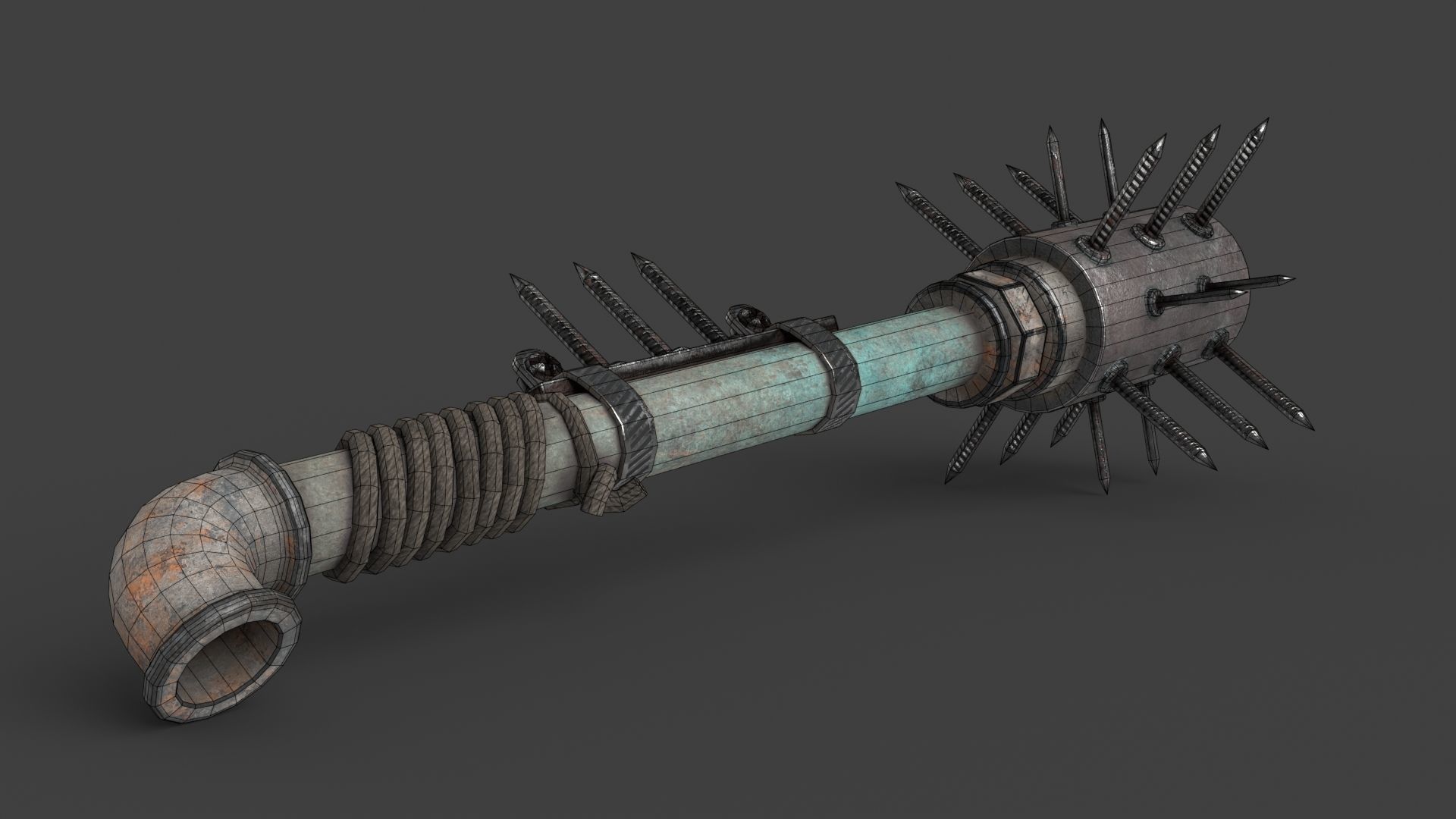 Modifiable Strike Weapon 05 Low-poly 3D model_16