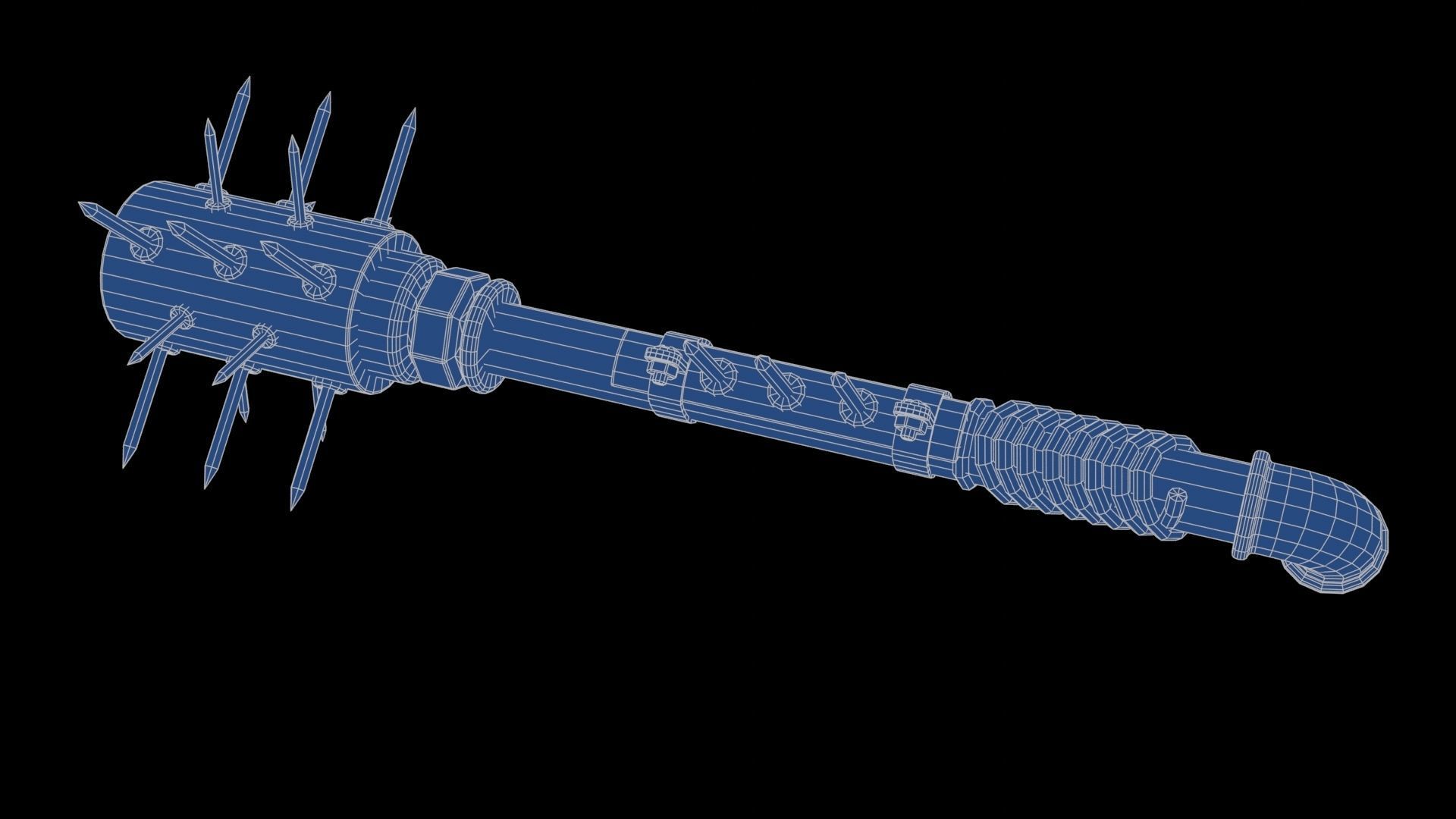 Modifiable Strike Weapon 05 Low-poly 3D model_25