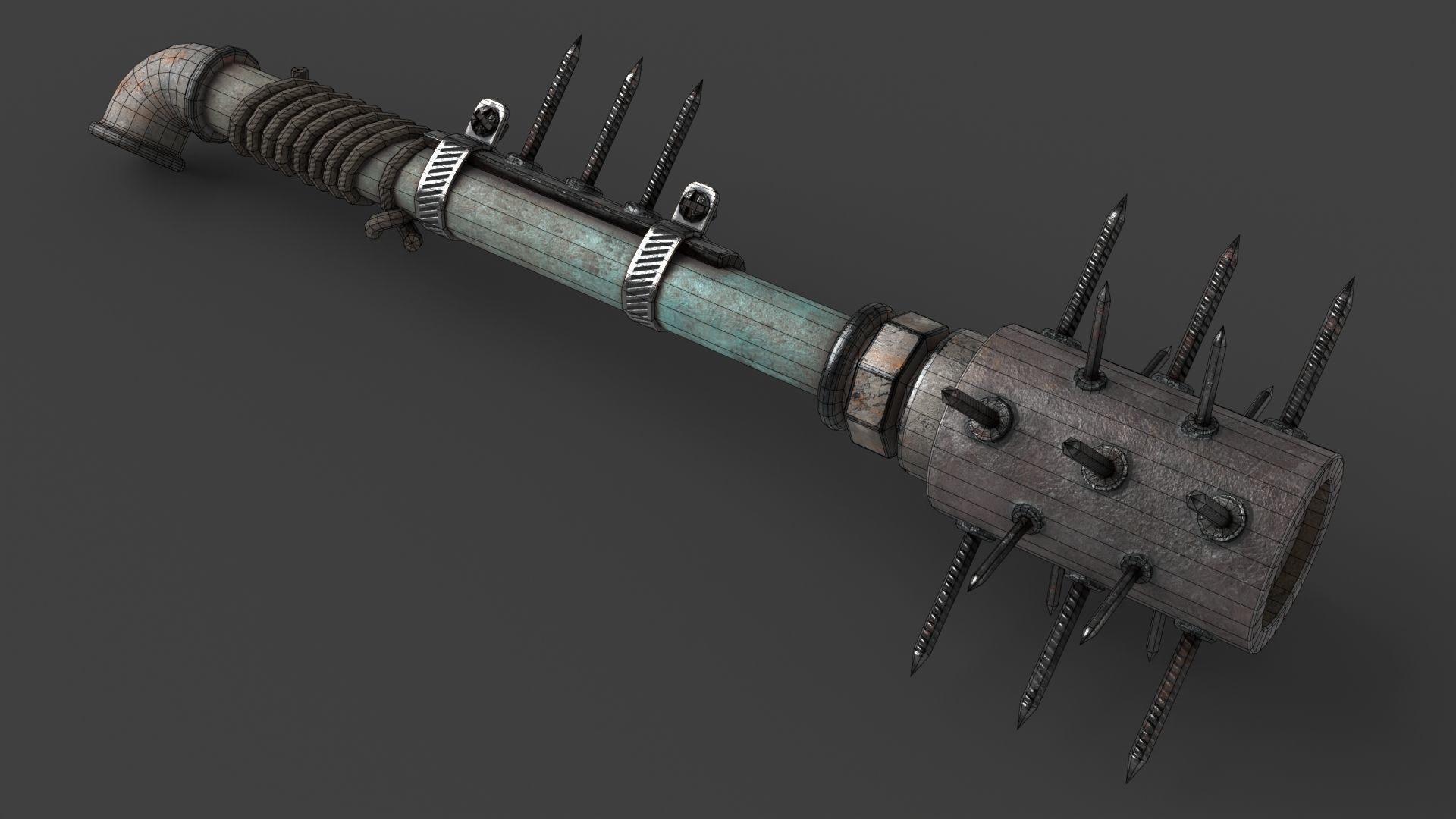 Modifiable Strike Weapon 05 Low-poly 3D model_11