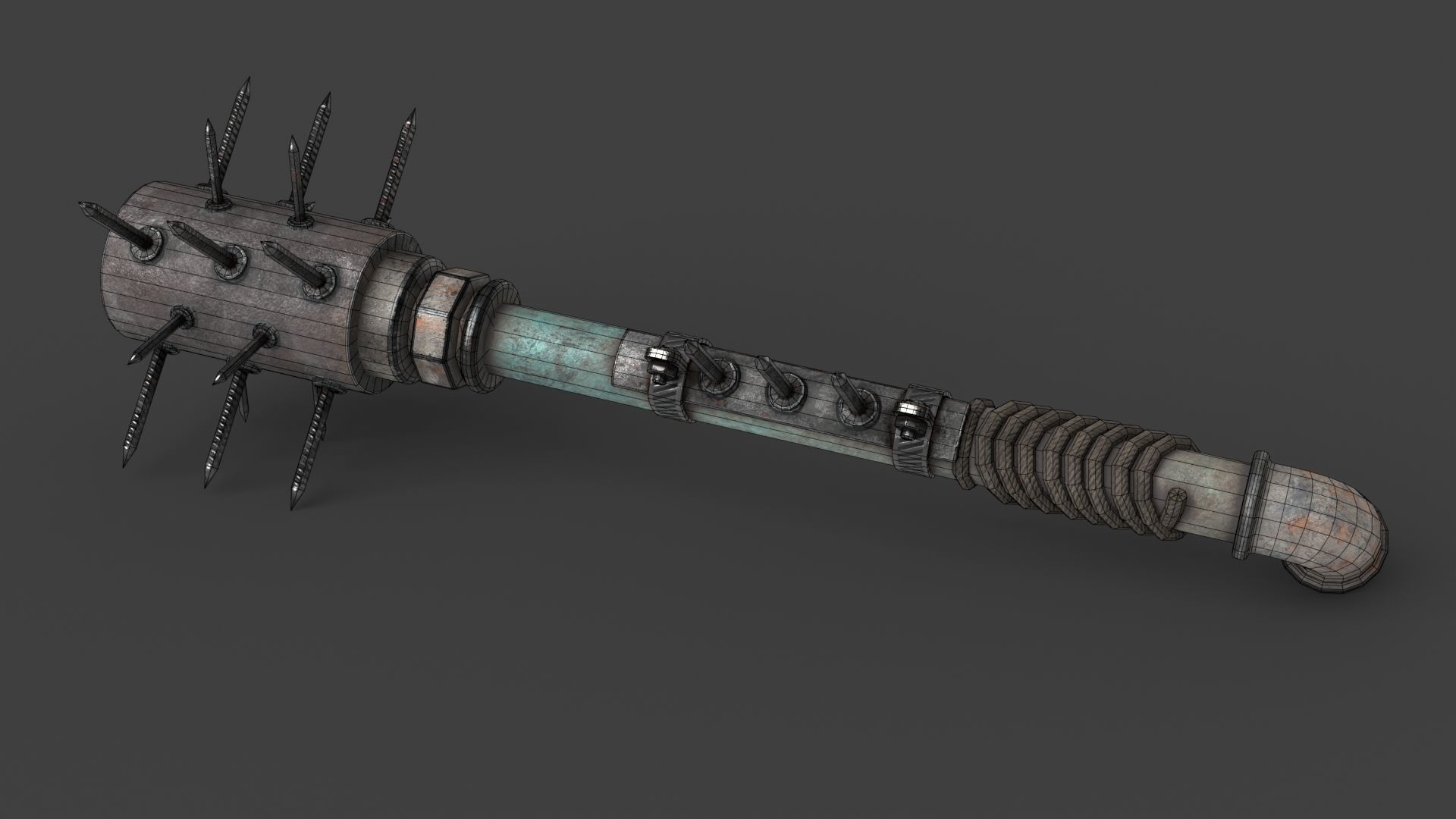 Modifiable Strike Weapon 05 Low-poly 3D model_15