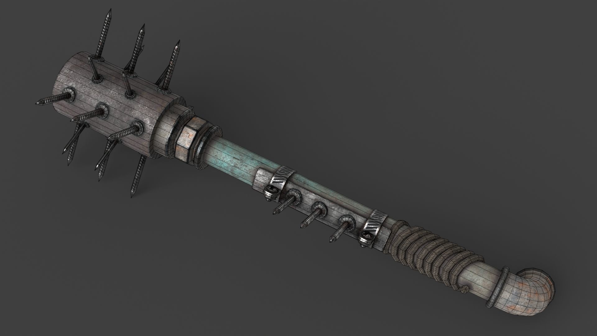 Modifiable Strike Weapon 05 Low-poly 3D model_10