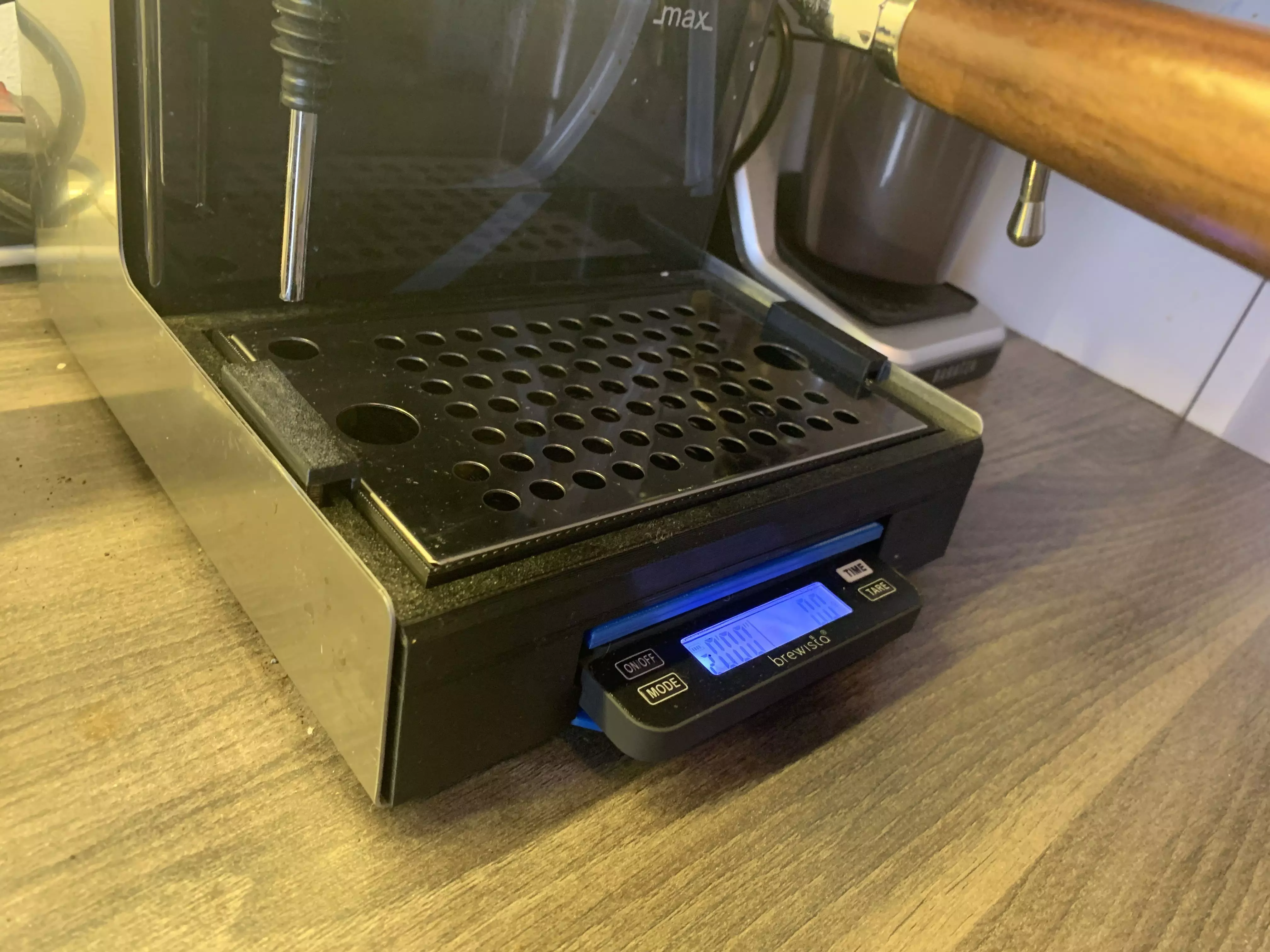 Gaggia Classic Pro slim drip tray with integrated scale 3D print model_0