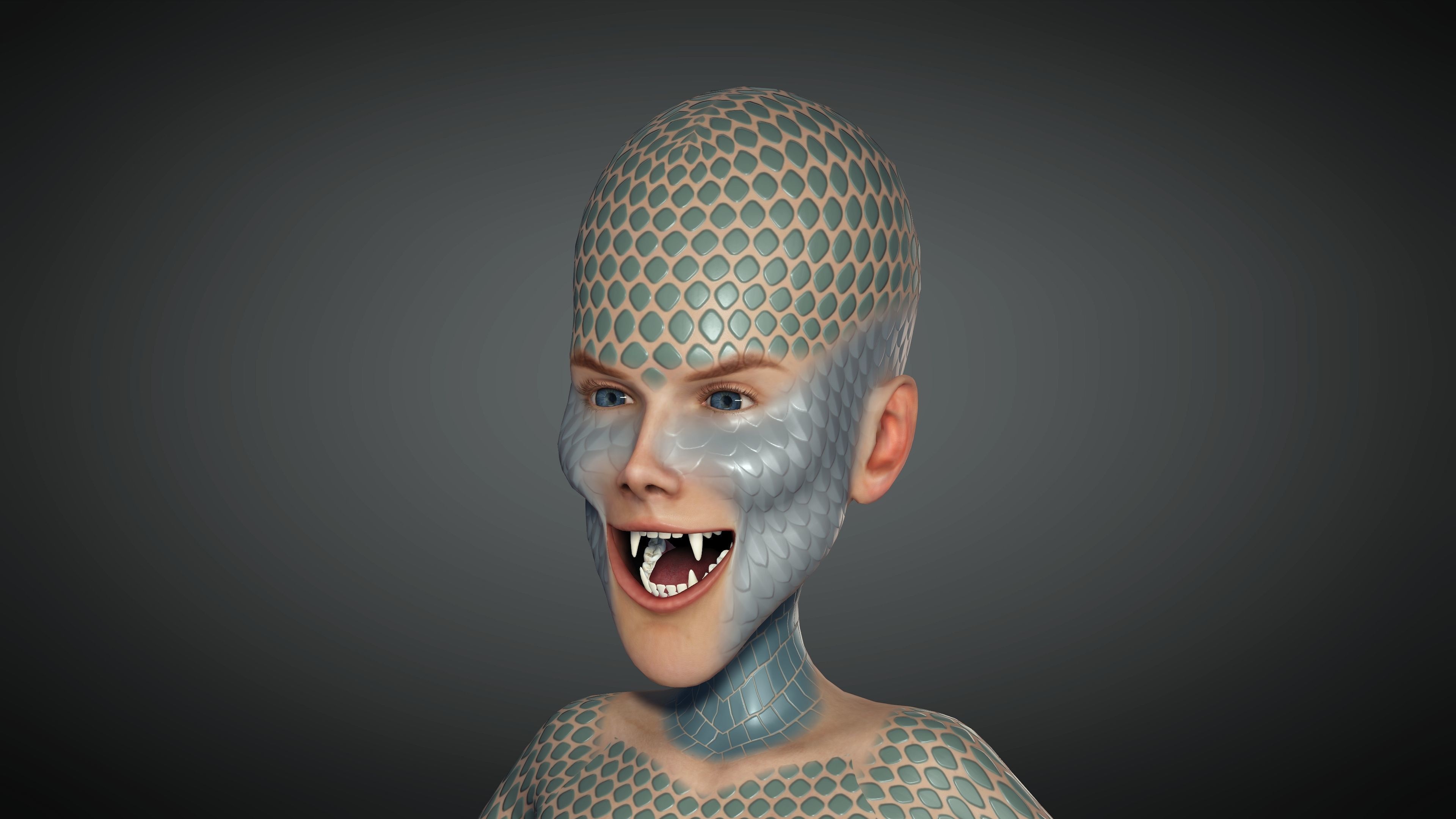 Female representative of an alien civilization 3D model