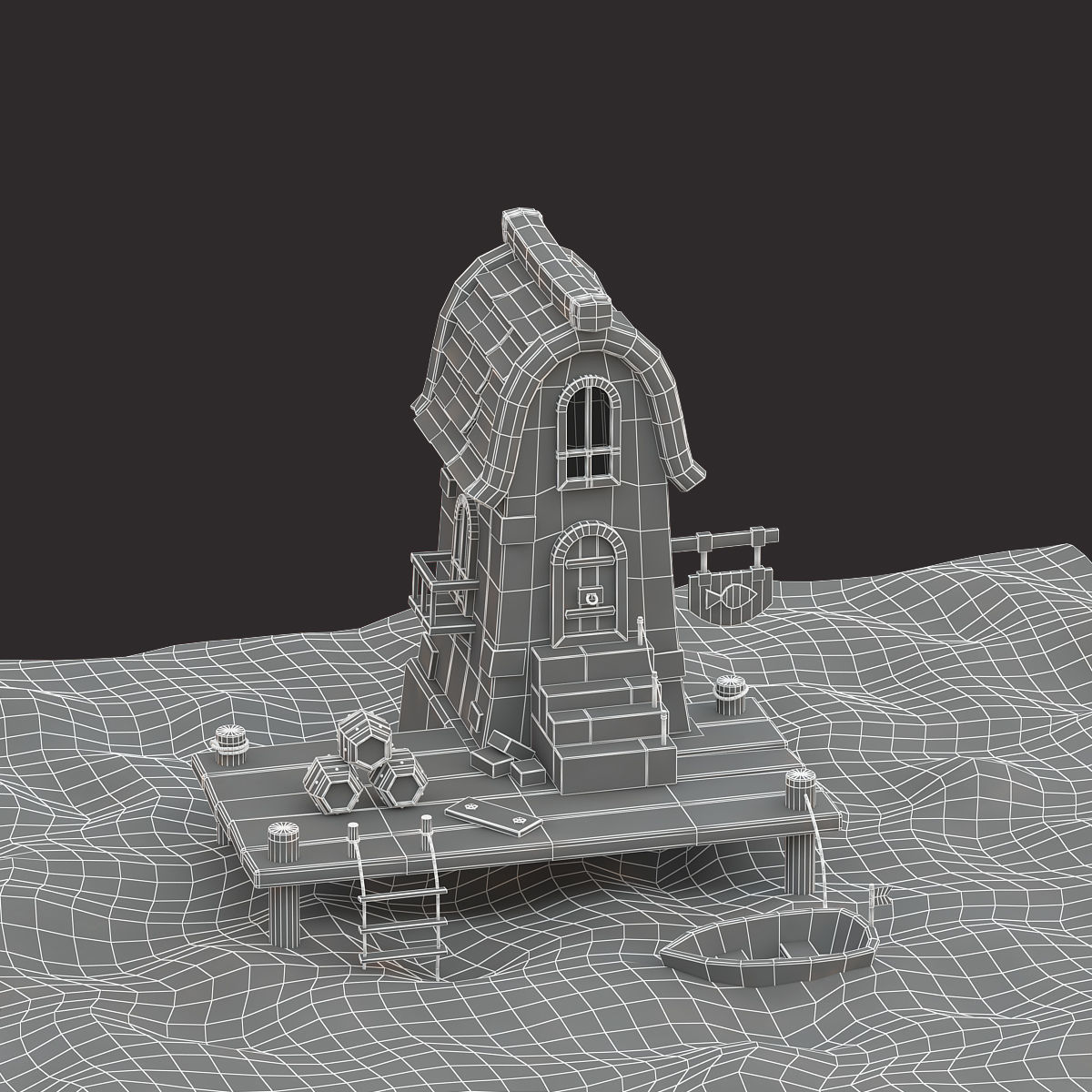 low poly game assets pack 3d model Low-poly 3D model_6