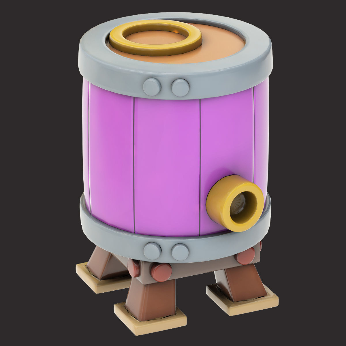 low poly game assets pack 3d model Low-poly 3D model_15