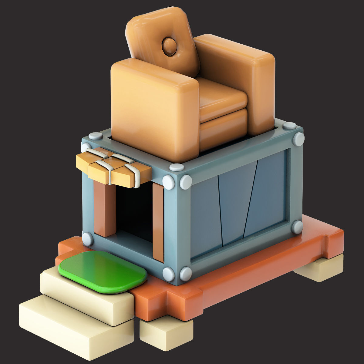 low poly game assets pack 3d model Low-poly 3D model_13