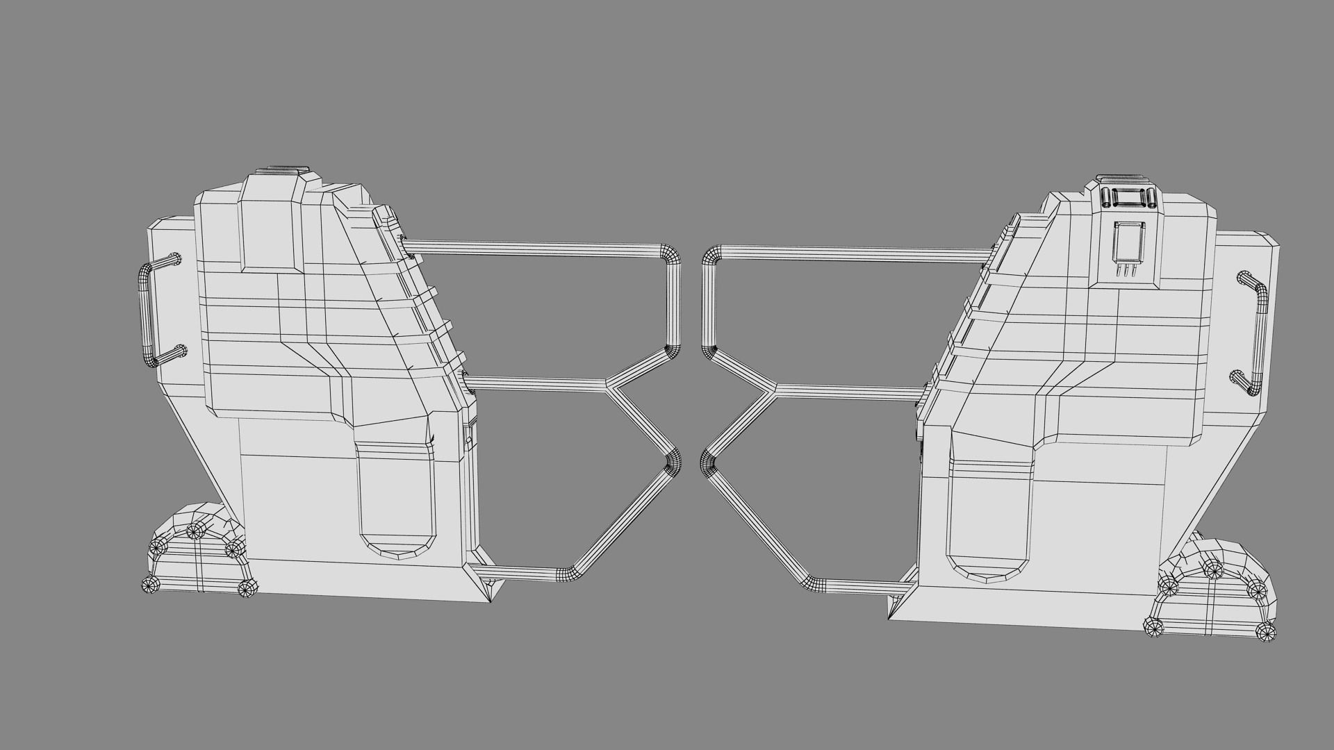 Turnstile star wars force awakens gate Low-poly 3D model_19