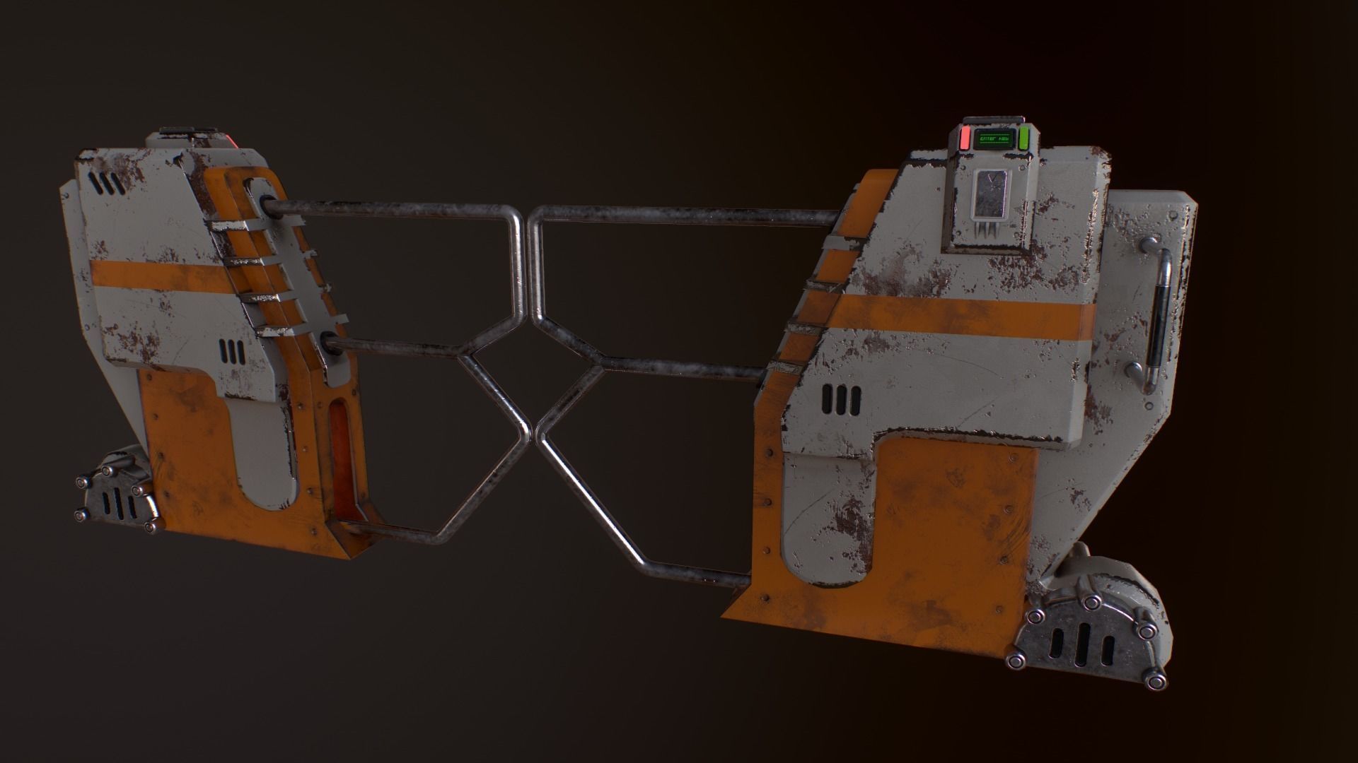Turnstile star wars force awakens gate Low-poly 3D model_2