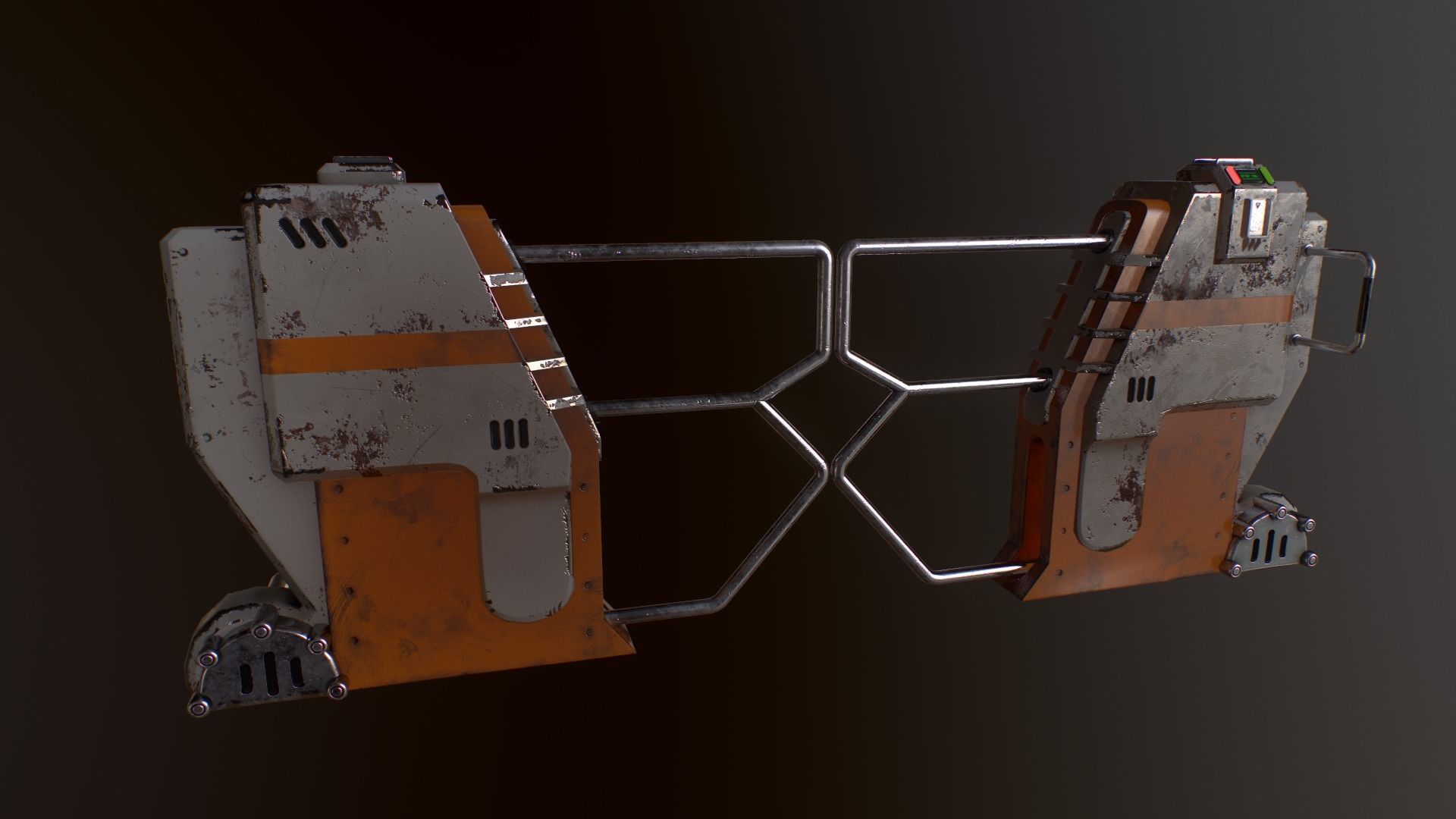 Turnstile star wars force awakens gate Low-poly 3D model_1