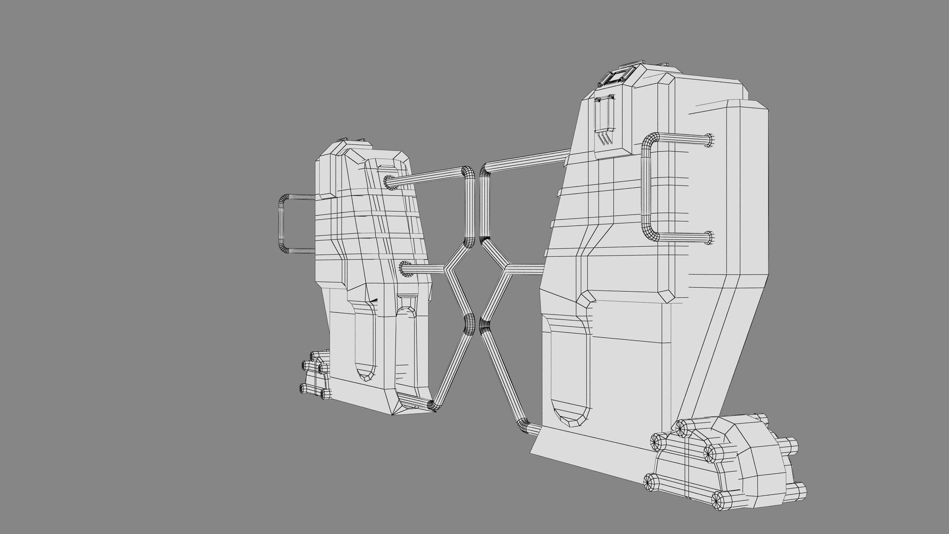 Turnstile star wars force awakens gate Low-poly 3D model_16