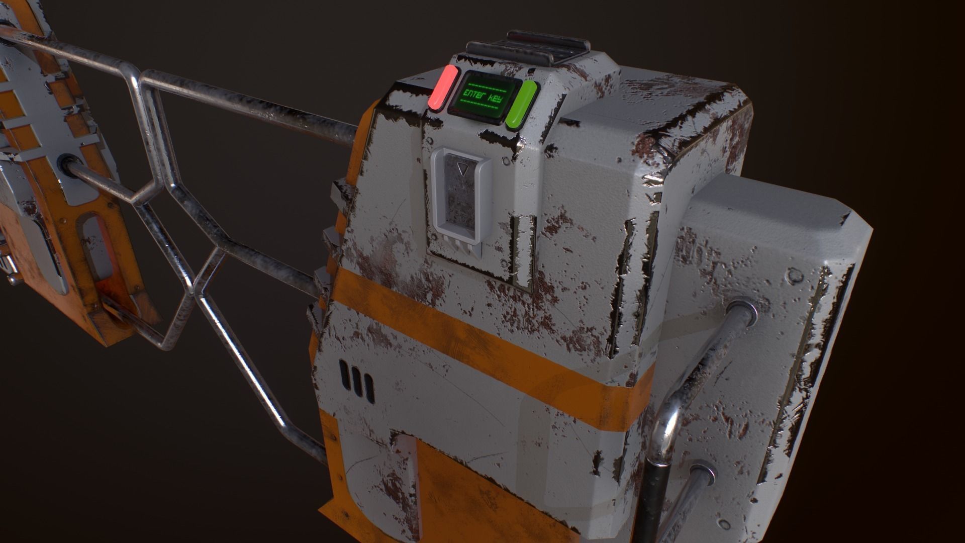 Turnstile star wars force awakens gate Low-poly 3D model_7