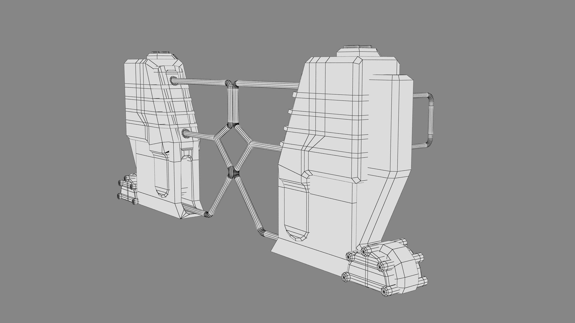 Turnstile star wars force awakens gate Low-poly 3D model_13
