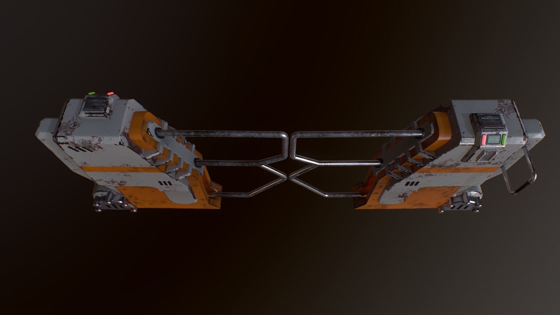 Turnstile star wars force awakens gate Low-poly 3D model_6