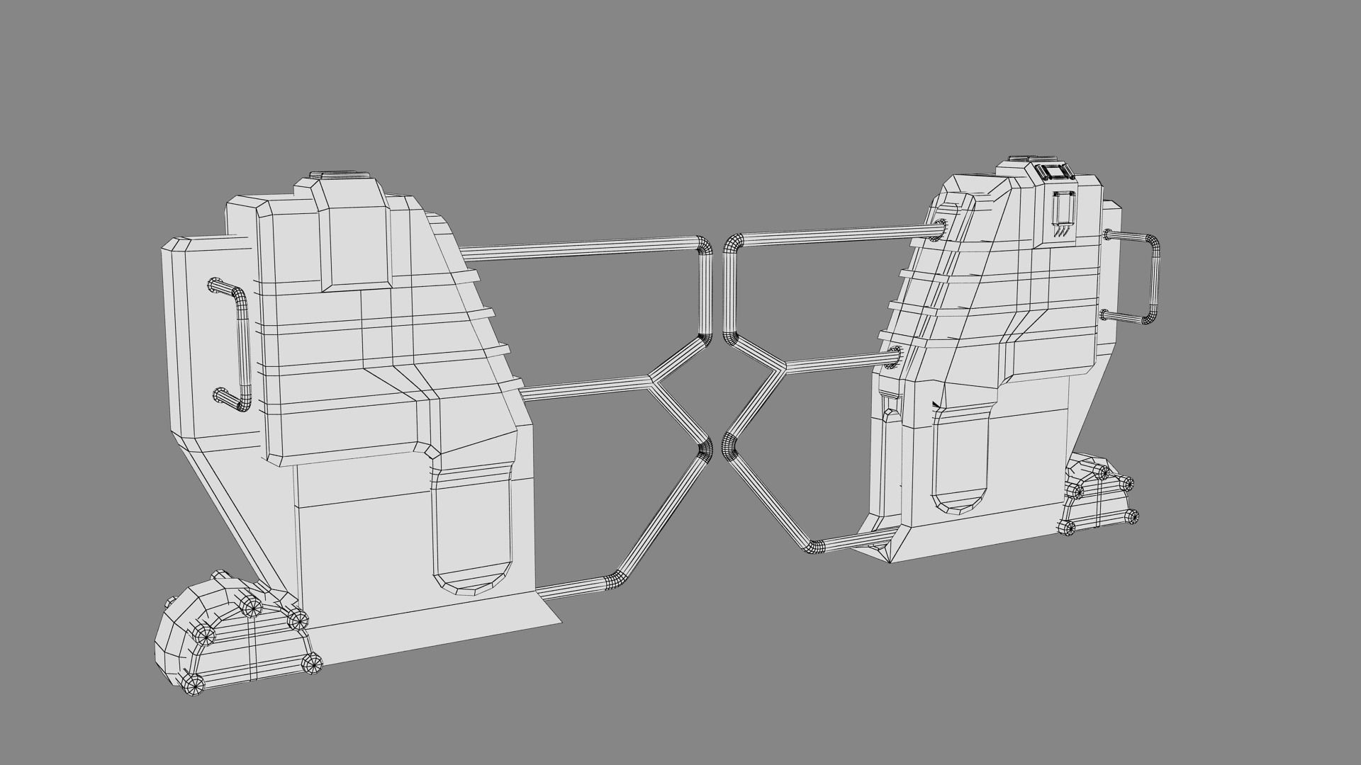 Turnstile star wars force awakens gate Low-poly 3D model_17