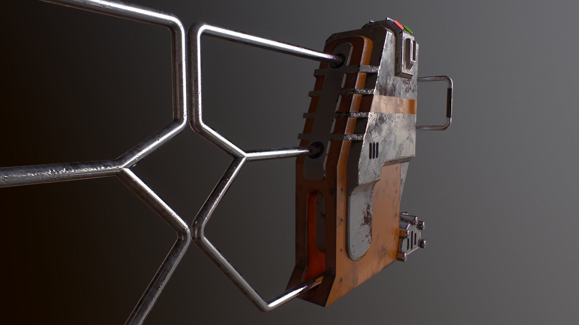 Turnstile star wars force awakens gate Low-poly 3D model_9