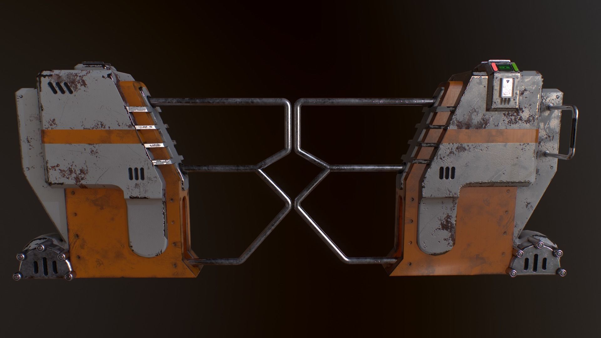 Turnstile star wars force awakens gate Low-poly 3D model_3