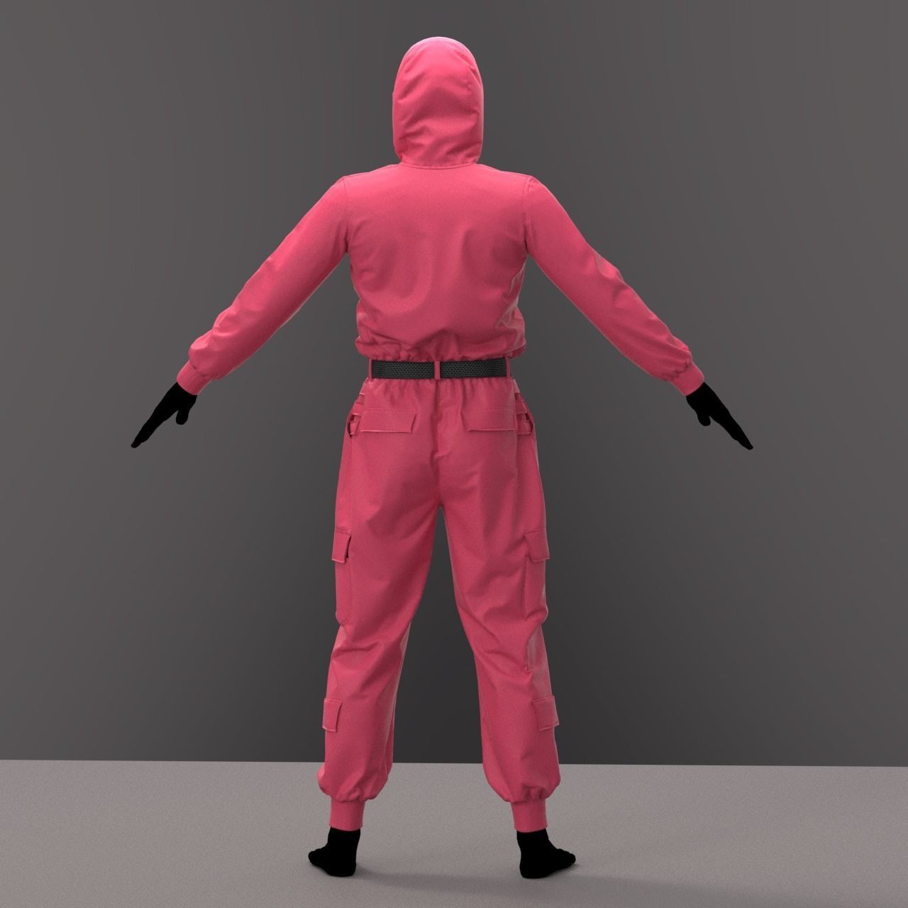 Jumpsuit in the style of  Squid game 3D model_3