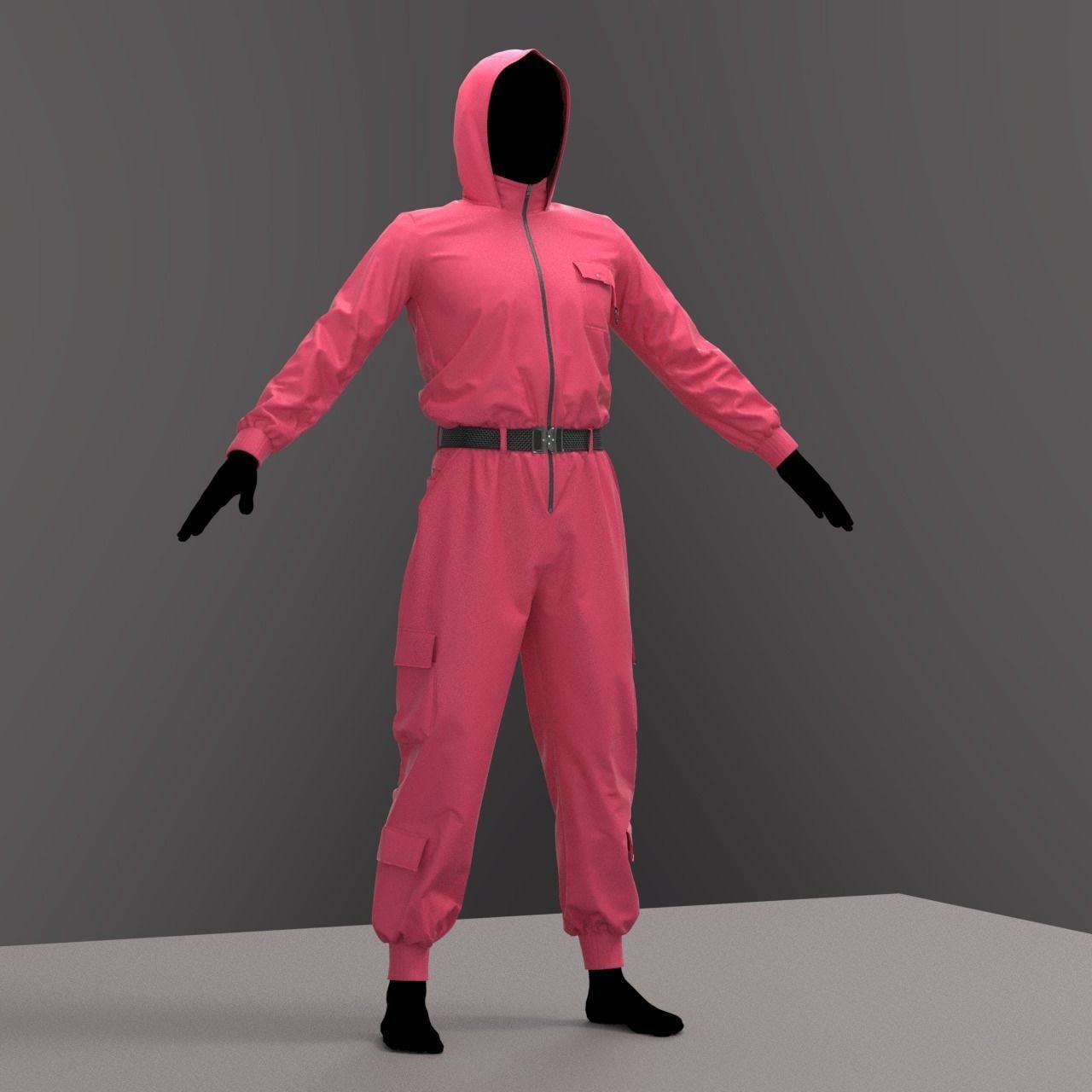 Jumpsuit in the style of  Squid game 3D model_2