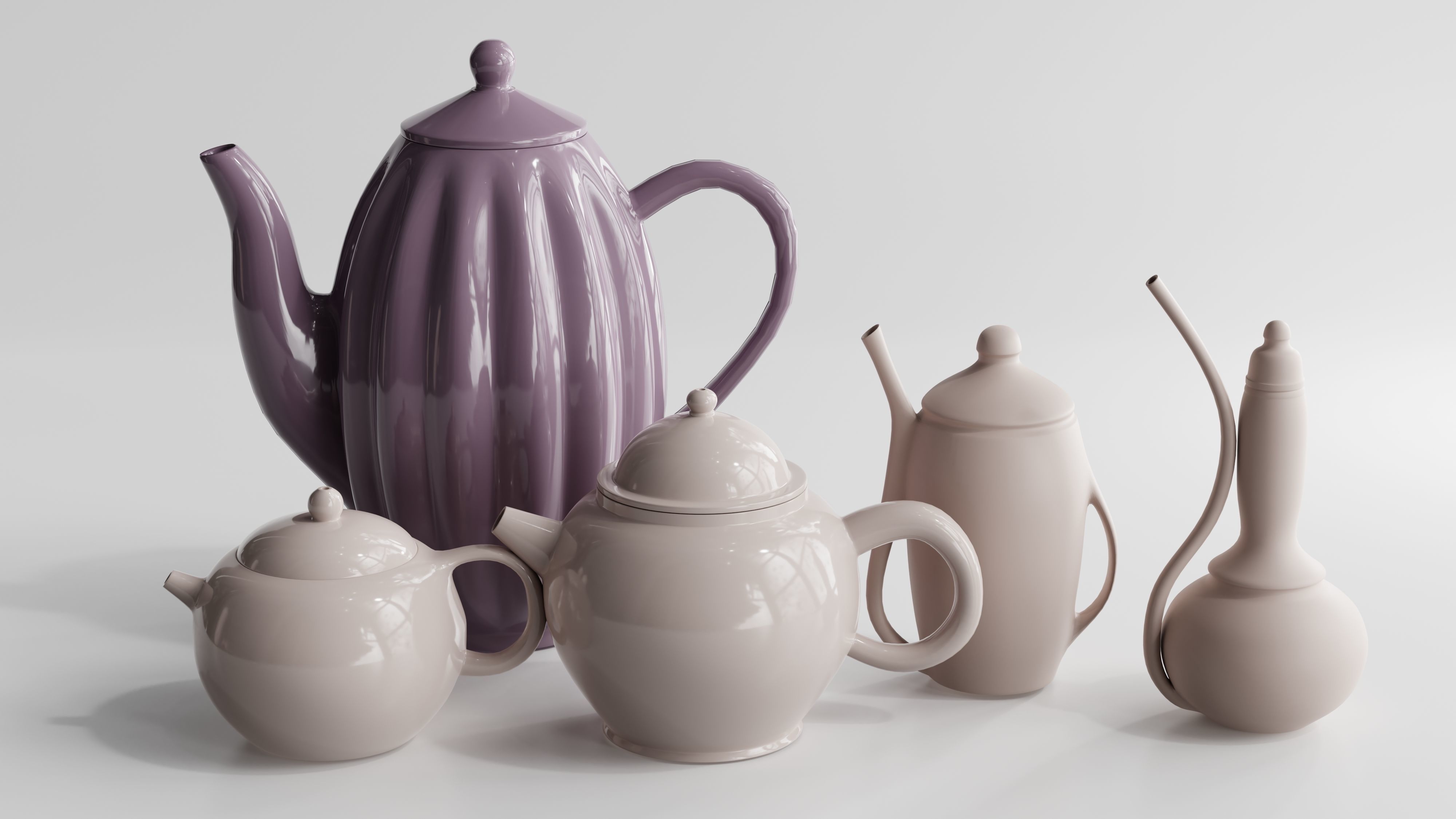 Decorative Porcelain Set 3D model_10