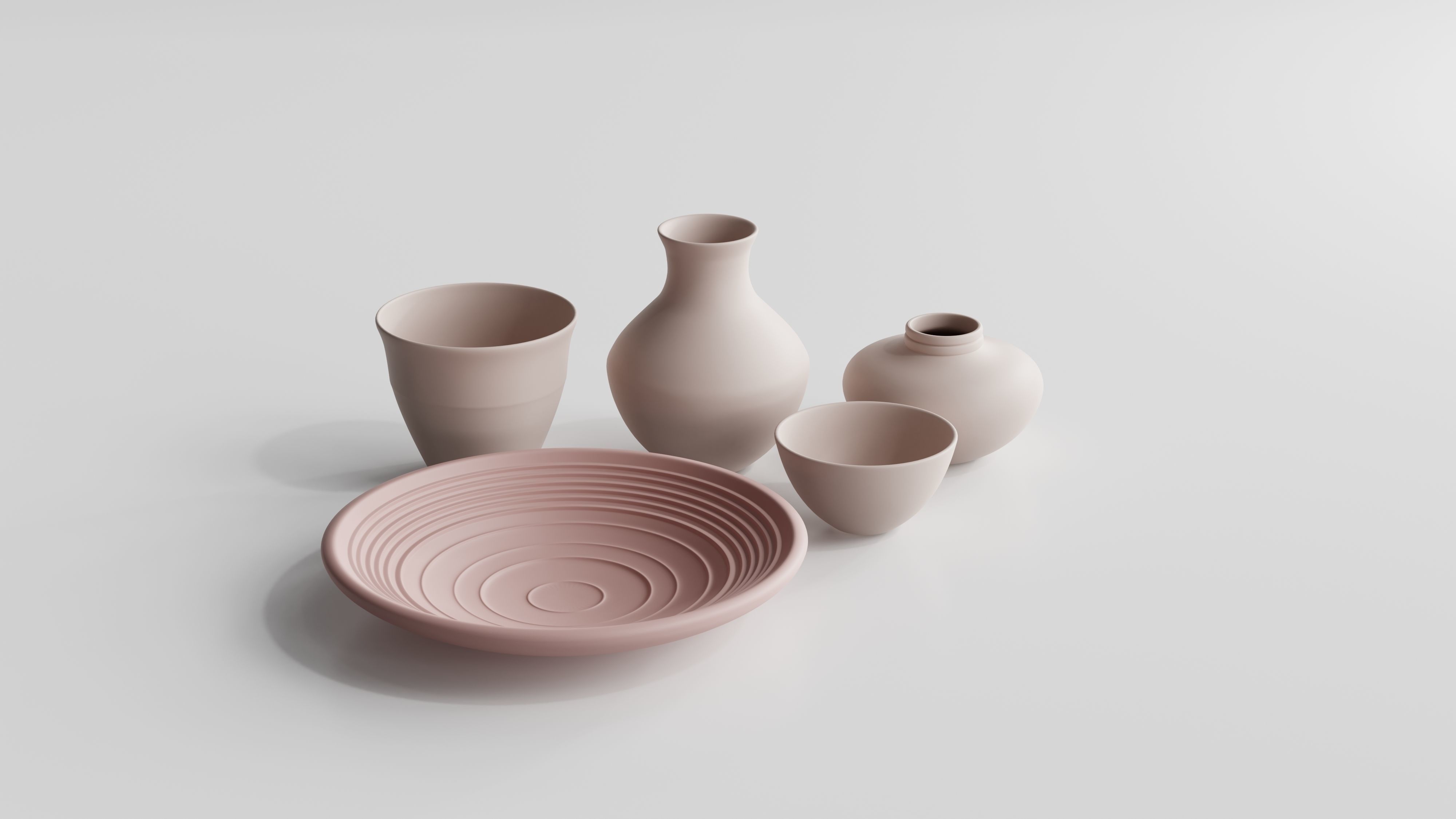 Decorative Porcelain Set 3D model_8