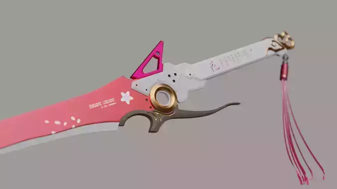 Punishing Gray Raven Lucia weapon pink sakura printing model