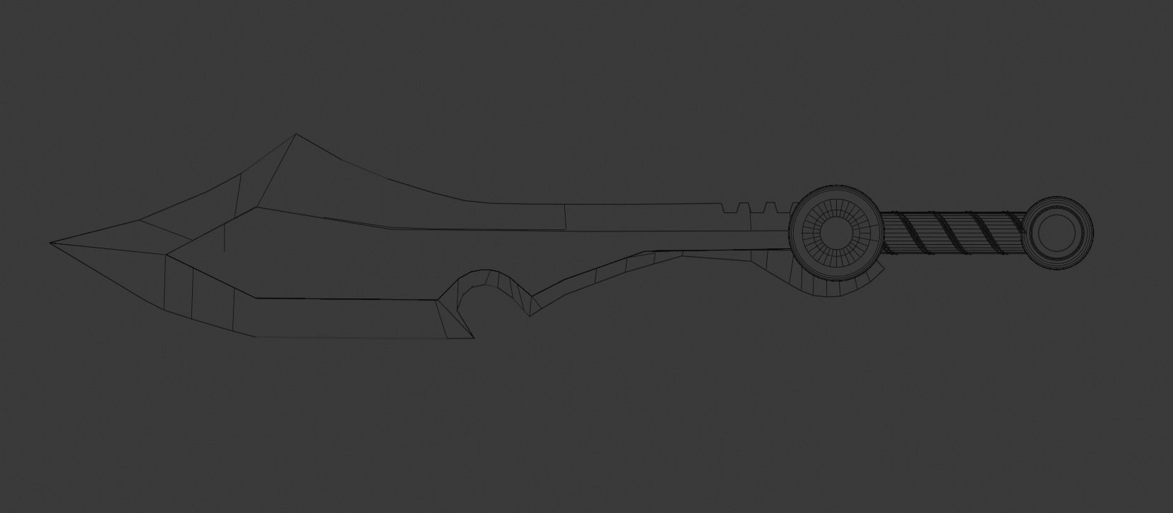 Stone sword 3D model_3