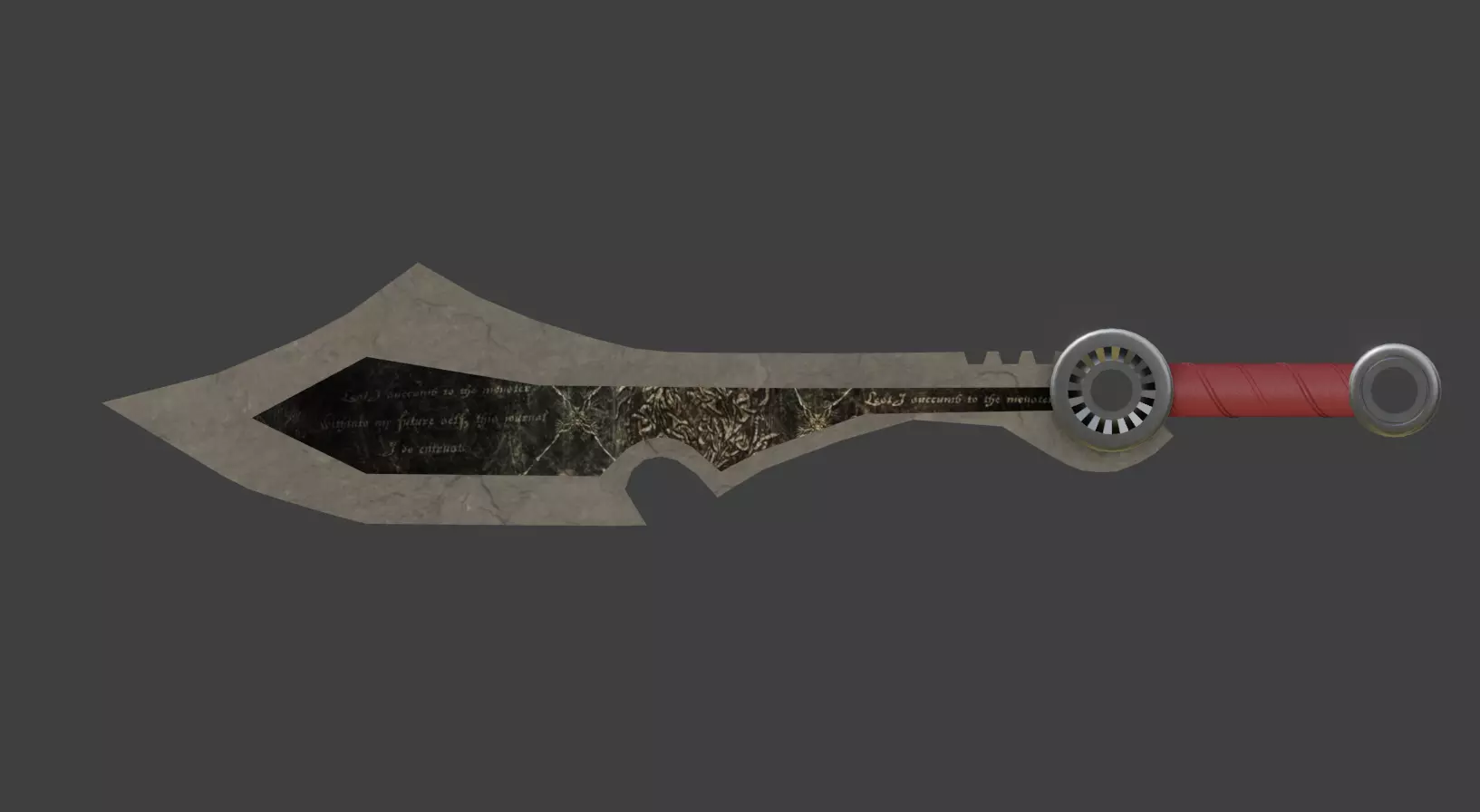 Stone sword 3D model_0