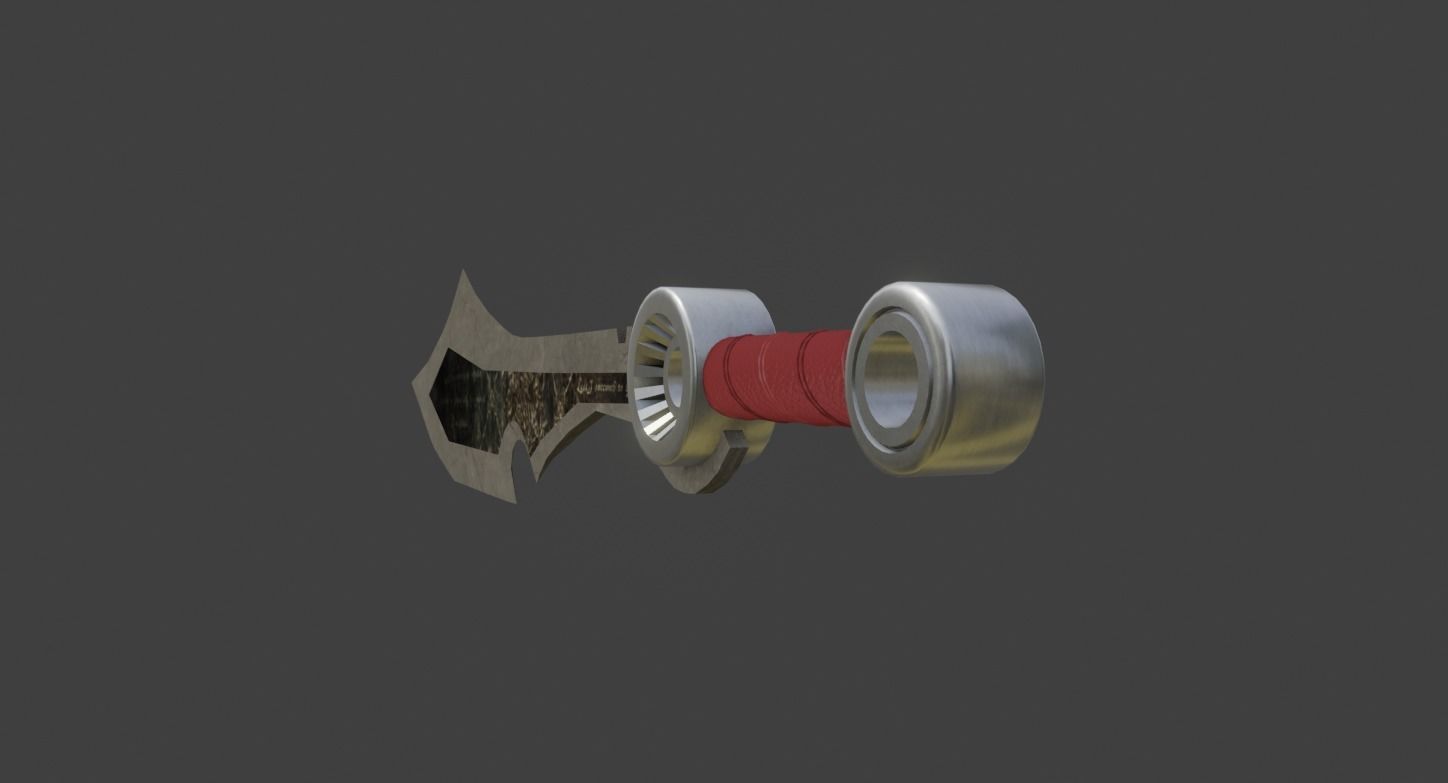 Stone sword 3D model_2