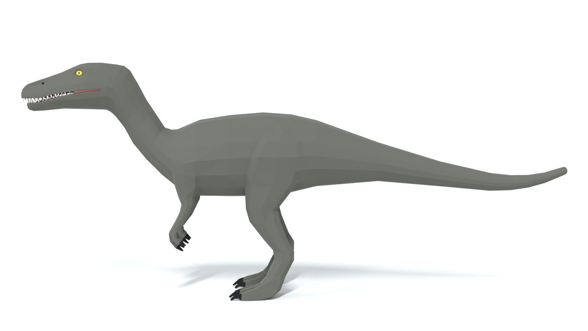 Low Poly Cartoon Baryonyx Dinosaur Low-poly 3D model_1