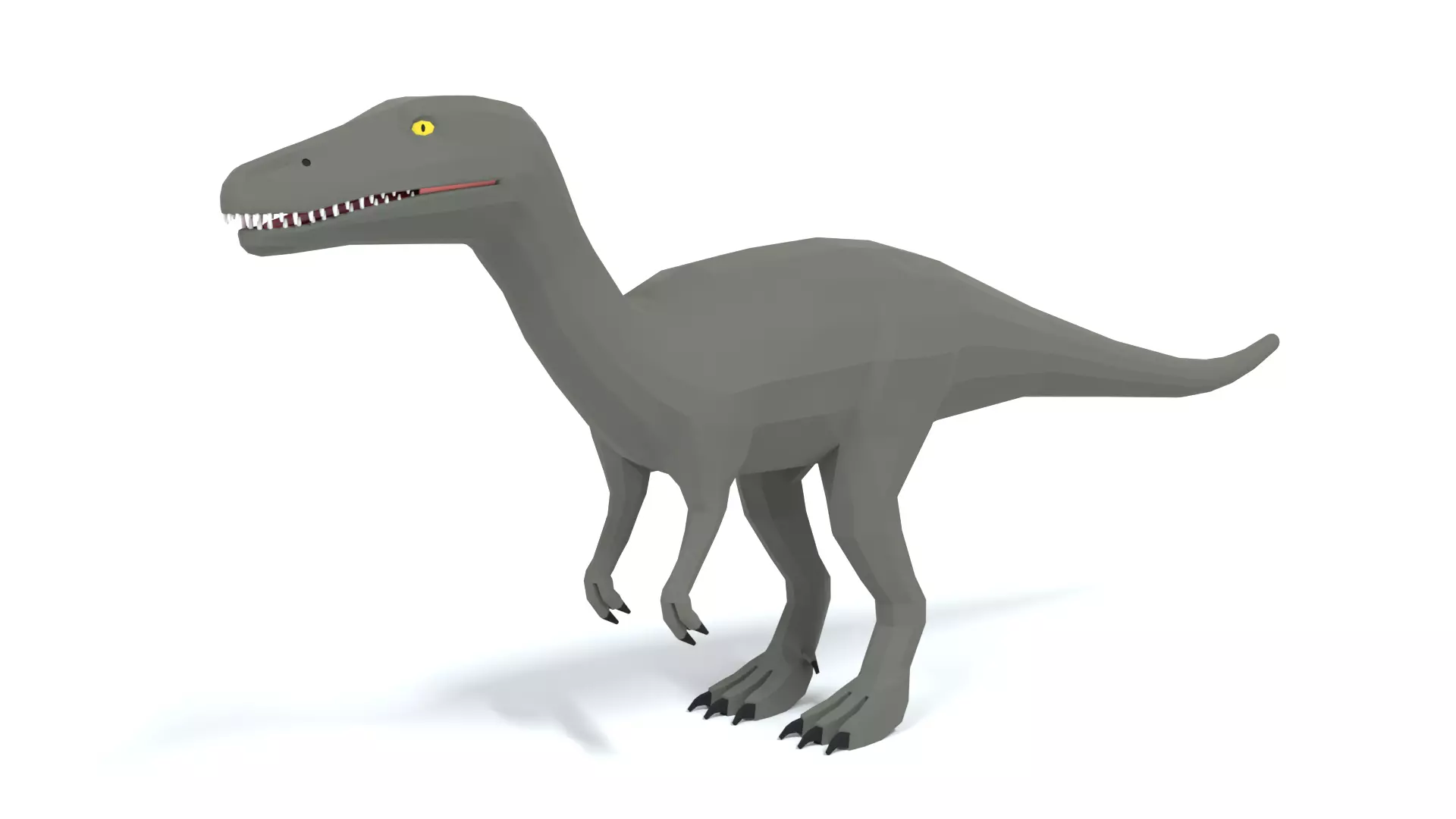 Low Poly Cartoon Baryonyx Dinosaur Low-poly 3D model_0