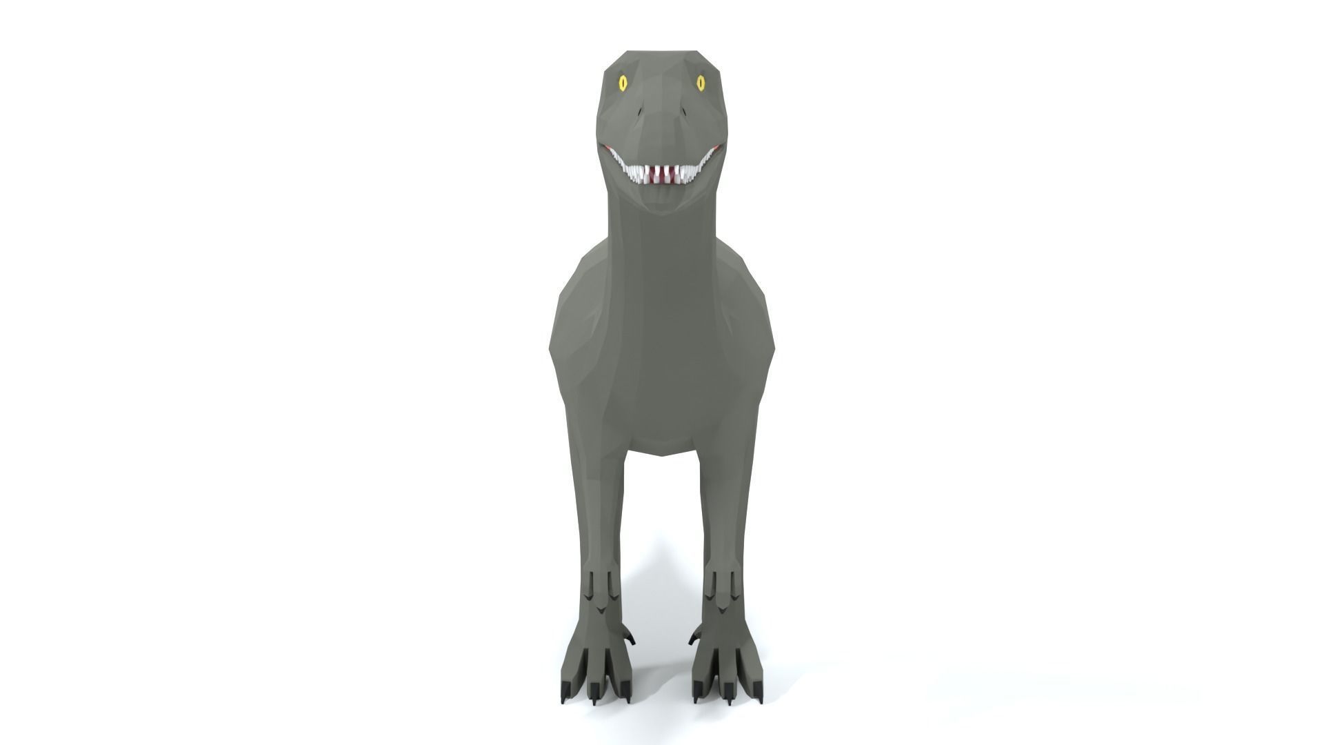 Low Poly Cartoon Baryonyx Dinosaur Low-poly 3D model_7