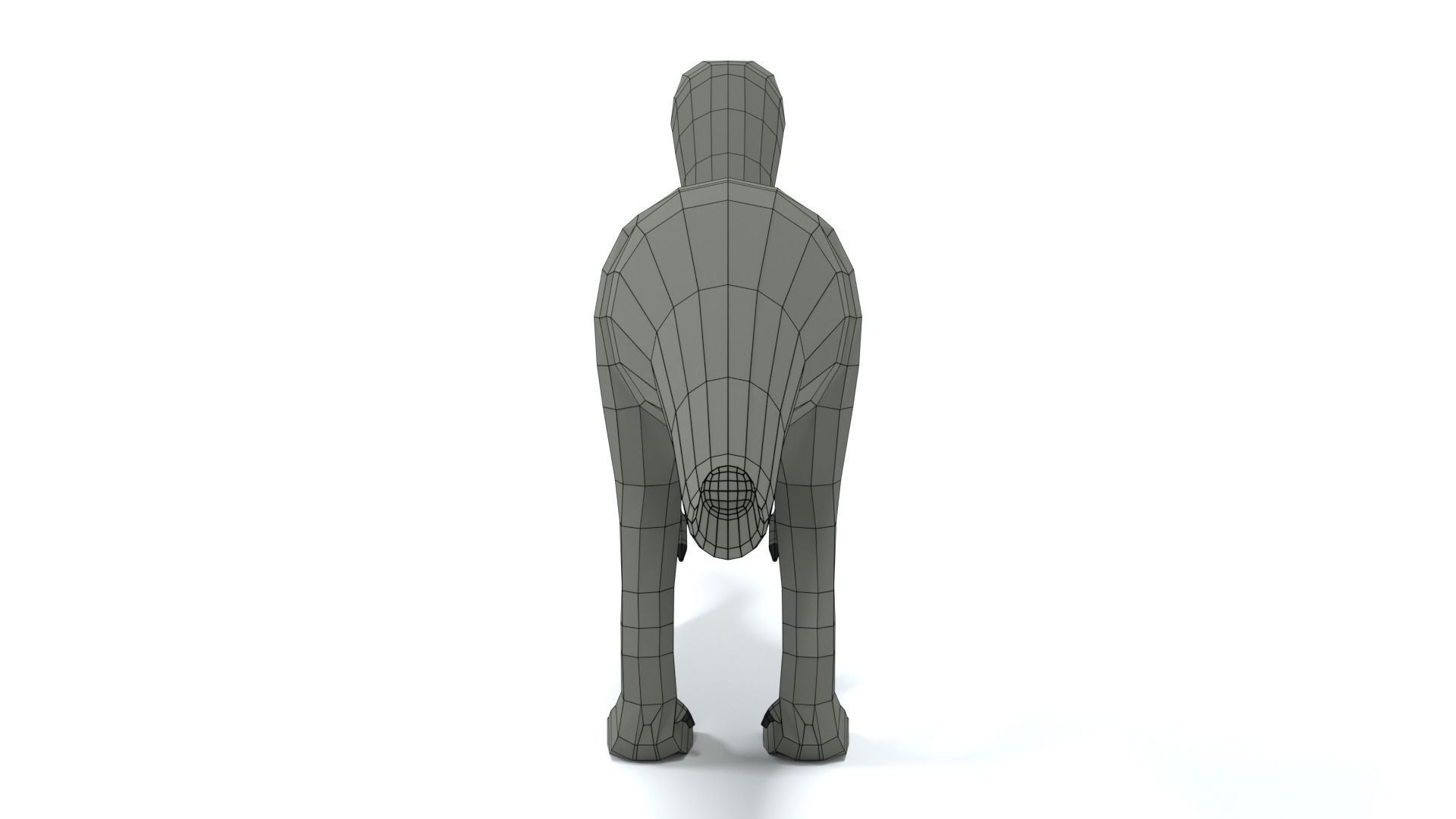 Low Poly Cartoon Baryonyx Dinosaur Low-poly 3D model_12