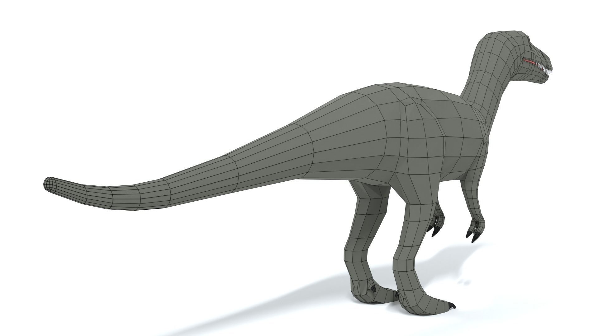 Low Poly Cartoon Baryonyx Dinosaur Low-poly 3D model_13