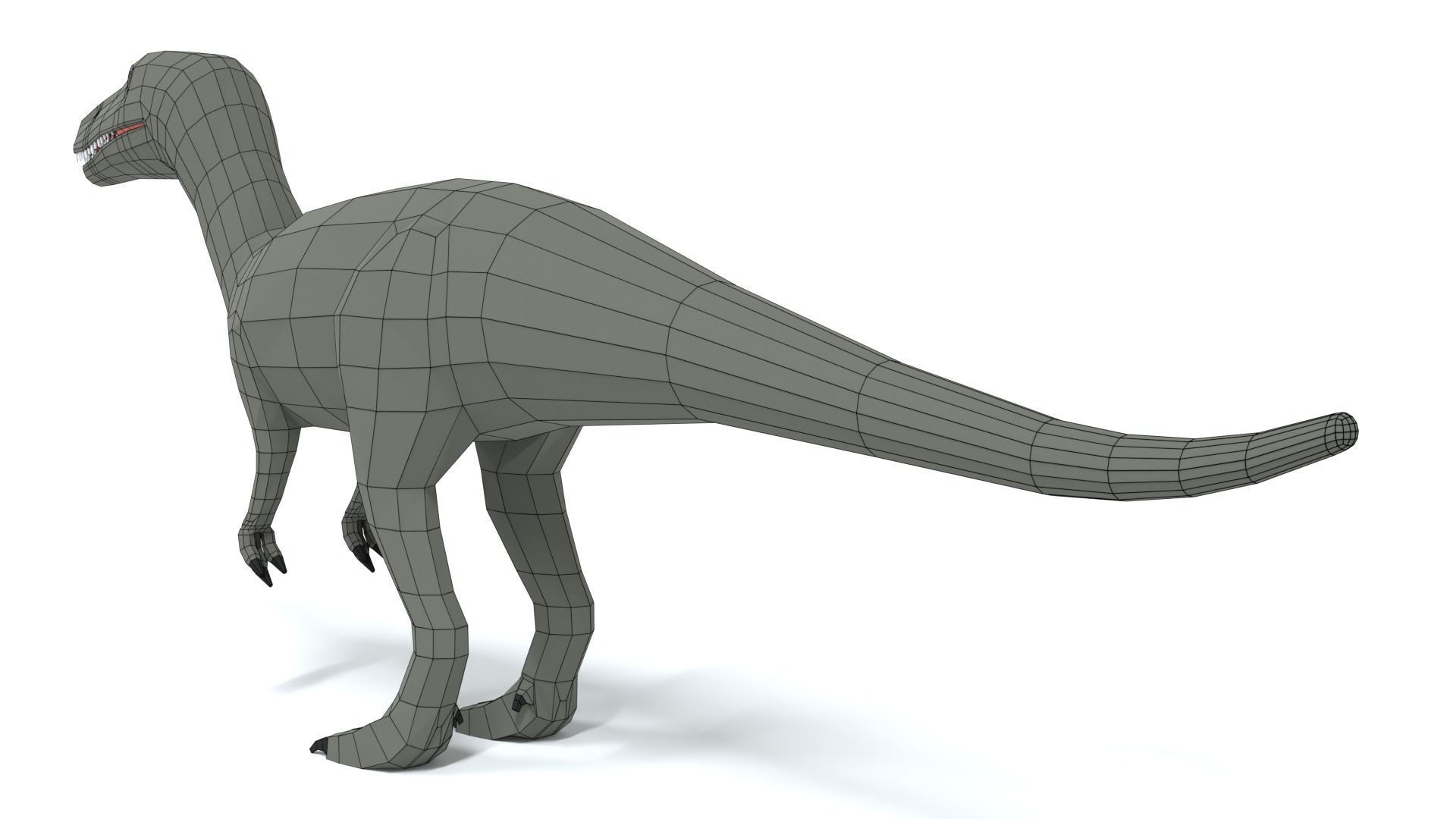 Low Poly Cartoon Baryonyx Dinosaur Low-poly 3D model_11