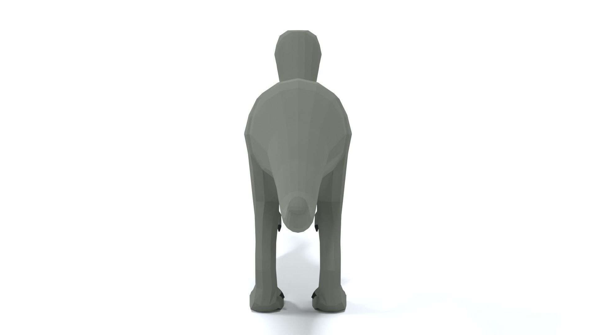 Low Poly Cartoon Baryonyx Dinosaur Low-poly 3D model_3